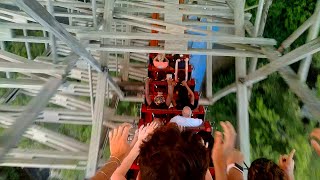 Goliath Back Row 4K Glasses POV  Six Flags Great America July 2024 [upl. by Woods278]