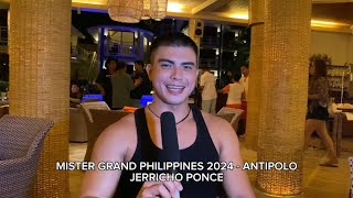 SHORT INTERVIEW WITH JERRICHO PONCE FROM ANTIPOLO  MISTER GRAND PHILIPPINES 2024 [upl. by Diamante]