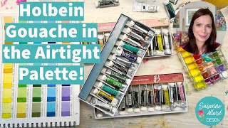 Holbein Gouache in the airtight Palette [upl. by Joellen]