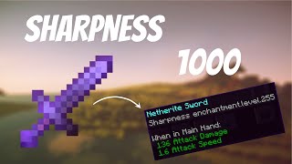 How To Get A Sharpness 1000 Netherite Sword  Minecraft [upl. by Cavan]