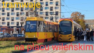 tramwaje na placu wileńskim [upl. by Refotsirk]