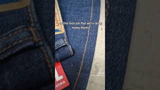 Redo Hem Stitching Terrible job done elsewhere😬 dieseljeans jeans denim fashion thedenimdoctor [upl. by Rednaxela]