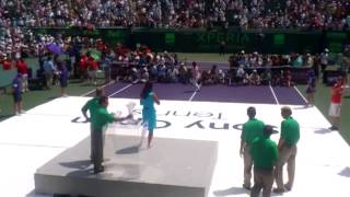 Sony Ericsson Open 2012 in Miami Sharapova vs Radwanska final match point [upl. by Mohr]