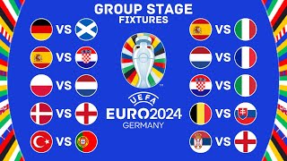 UEFA EURO 2024 Group Stage Fixtures  EURO 2024 Match Schedule  FootWorld 20 [upl. by Tiana]