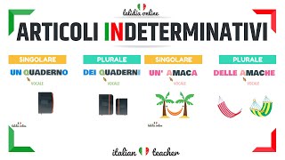 ARTICOLI INDETERMINATIVI  GRAMMAR  Italian for Beginners [upl. by Alie]