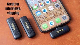 Review Boya wireless iPhone Mic BYWM3T2D2 [upl. by Barayon576]