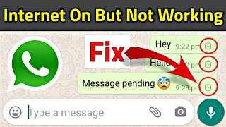 How To Fix Whatsapp Connection Problem  Internet On But Whatsapp Not Working Solution [upl. by Abigale259]