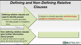 Defining and Non  Defining Relative Clauses [upl. by Johny]