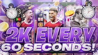 OMG 2K EVERY 60 SECONDS FIFA 22 BEST TRADING METHOD FIFA 22 SNIPING FILTERS amp FLIPPING [upl. by Alian228]