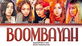 KARAOKE BLACKPINK  BOOMBAYAH 5 members ver easy Lyrics [upl. by Ahsimal]