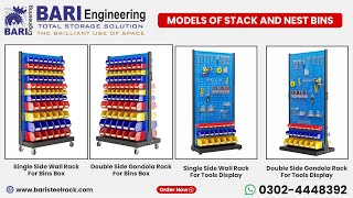 Hangable Bins Rack  Plastic Bins Rack  Plastic Bins Box  Racks in Islamabad  storagebins [upl. by Island]