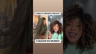 Cabelo crespo cresce sim A única diferença é que ele encolhe bastante [upl. by Ynes]