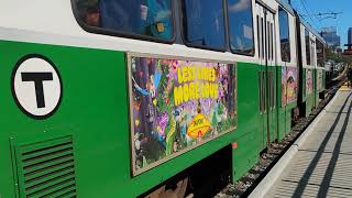 Green Line Trolley quotBquot Branch  To Boston College [upl. by Duhl]