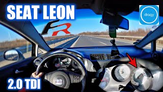 SEAT LEON FR  20 TDI 170HP  TEST DRIVE 0100 100200 DRAGY [upl. by Merrielle]