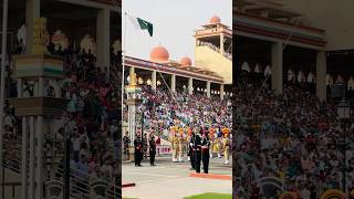 Wagah Parade Ground near Lahore 🥳 pakistan shortsfeed army [upl. by Ydde348]