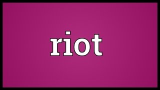 Riot Meaning [upl. by Nellek]