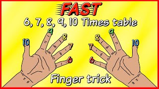 Learn the Upper 6 7 8 9 and 10 times tables EASILY and FAST using your FINGERS [upl. by Minda992]