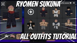 Ryomen Sukuna All Outfits Tutorial ROBLOX [upl. by Harifaz]