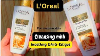 Cleansing milk Review  L’Oréal  100  honest review  Antiaging cleansing milk [upl. by Shena]