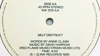 Anne Clark With David Harrow • Self Destruct 1985 [upl. by Enaed]