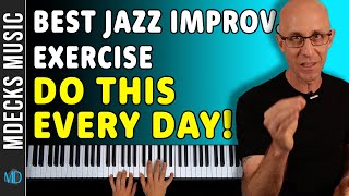 Easy Jazz Piano Improvisation Daily Exercise Bebop Lines Ex1 jazzimprovisation [upl. by Tevlev]