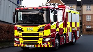 BRAND NEWRUMBLER West Yorkshire Fire amp Rescue Service Scania Driver Training LightsSirens Demo [upl. by Norvin]