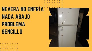 Refrigerador Mabe no enfría nada abajo  problema sencillo causado por el mismo dueño negligencia [upl. by Lellih]