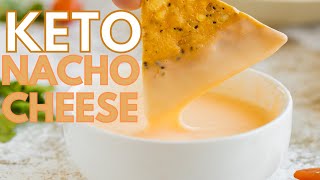 EASY Keto Nacho Cheese Queso with REAL CHEESE  ONLY 01g carbs per serving [upl. by Bobbette]