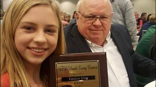 Katelyn King Wins Arkansas State VFW Patriots Pen 2018 from VFW Post 1322 amp District 7 [upl. by Ayifa]