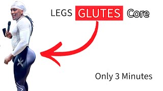 3 Minutes workout for GLUTES amp LEGS [upl. by Apul319]