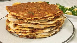 Tavada Lahmacun Nasıl Yapılır  Ev Yapımı Lahmacun Tarifi [upl. by Arretak]