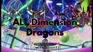 ALL DIMENSION DRAGONS and their evolutions Epic first Summons with summoning chant [upl. by Ecikram]