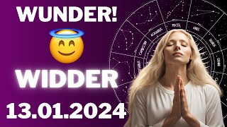 WIDDER ♈️⭐️ EIN WUNDER FÜR DICH 😱 Horoskop  13Januar 2024 widder tarot [upl. by Ahsirak461]