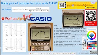 Bode plot with CASIO calculator  CASIO vs WolframAlpha  Complex loglog plot with CASIO fx9860GII [upl. by Pembrook]