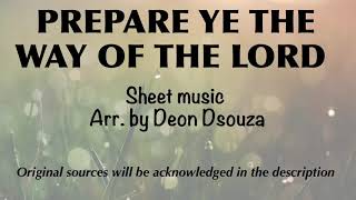 Prepare ye the way of the Lord Sheet music [upl. by Mellman779]