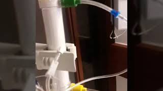 Fresenous CRRT HOW TO fill arterial bubble catcher during priming [upl. by Munn]