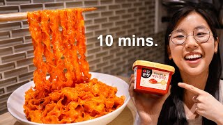 10Minute Gochujang Noodles 🔥 The VIRAL Korean spicy noodles [upl. by Shaver]