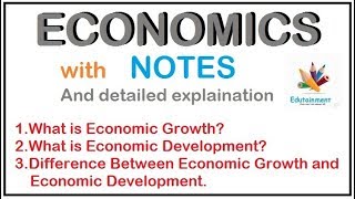 Economic growth Economic Development  Difference between economic Growth and development [upl. by Ahsitaf]