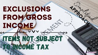 TOPIC 15 EXCLUSIONS FROM GROSS INCOME  Incomes not Subject to Income Tax Philippines [upl. by Lustig]