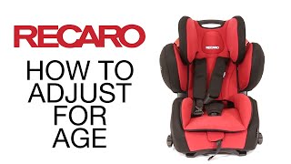 Recaro Young Sport Hero  Converting Seat from ECE Group 1 to Groups 23 [upl. by Gnol]