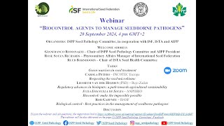 Webinar “Biocontrol agents to manage seedborne pathogens” [upl. by Eekorehc]