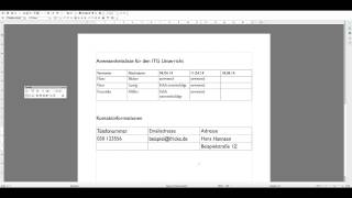 Tutorial Tabellen erstellen und bearbeiten in Open Office [upl. by Korten]