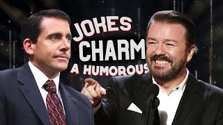 Ricky Gervais roasts Steve Carell  Gervais Jokes and Carells Charm A Humorous Presentation [upl. by Henryetta]