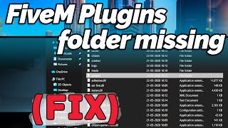 FIX GTA 5 FiveM Plugins folder missing [upl. by Pleione952]