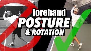 Forehand POSTURE and ROTATION tennis lesson  drills  tips [upl. by Akiehs]