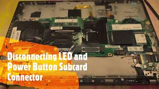 Lenovo Thinkpad T460s T470s Disconnecting LED and Power Button Subcard [upl. by Annabal]