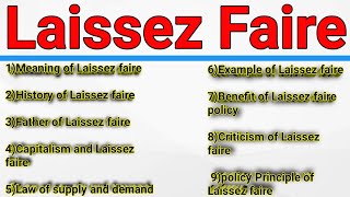 Laissez Faire  What is Laissez Faire  Doctrine of Laissez Faire  Laissez Faire policy [upl. by Mccreary]