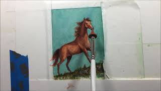 Choosing Colors for Painting a Chestnut Horse Watercolor Swatch Demo [upl. by Vonnie]