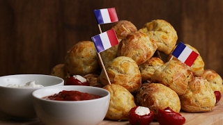 French Cheese Puffs Gougeres [upl. by Kenwood]