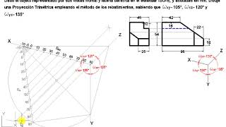 Proyección Trimétrica Método de los Rebatimientos [upl. by Alicirp]